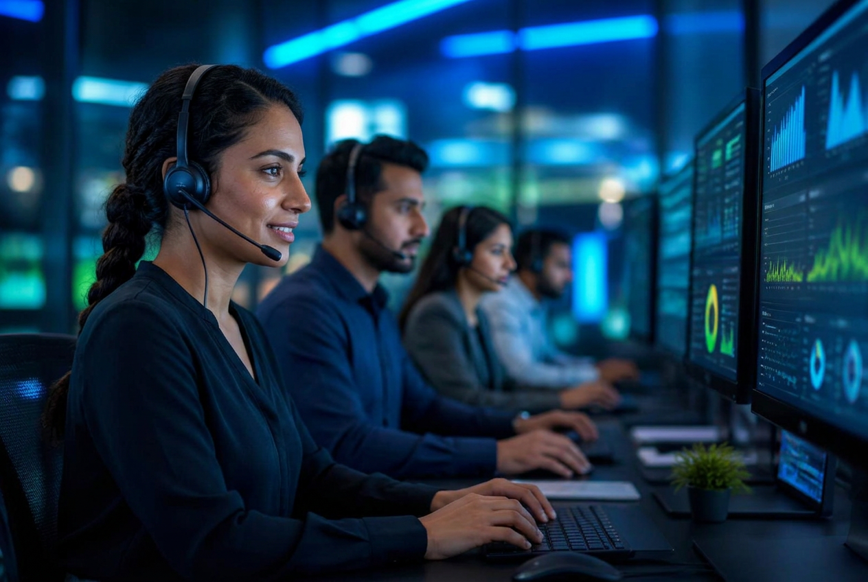 Lenux Pakistani transportation dispatch team coordinating customer calls and driver updates