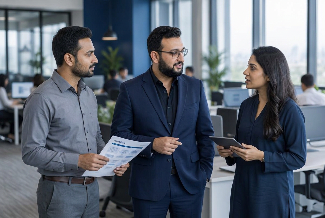 South Asian operations managers at Lenux Solutions